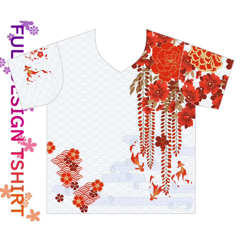 FullGraphic Tshirt - Tsubaki D15-A Fuji White
