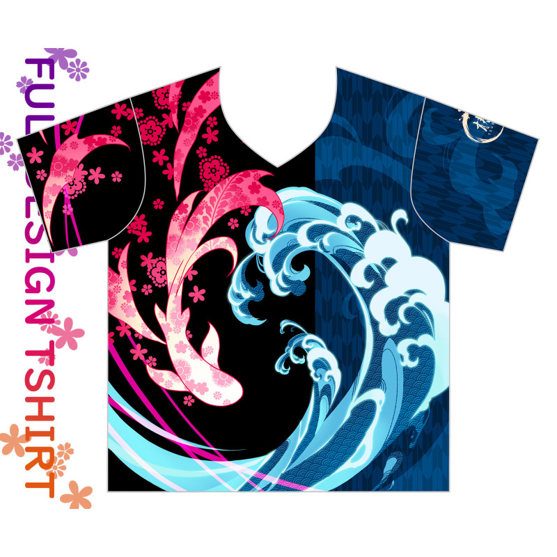 FullGraphic Tshirt - Tsubaki D18-A Nami Blue