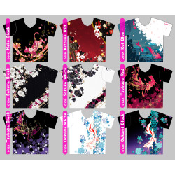 FullGraphic Tshirt - Tsubaki D10-A Koi Blue