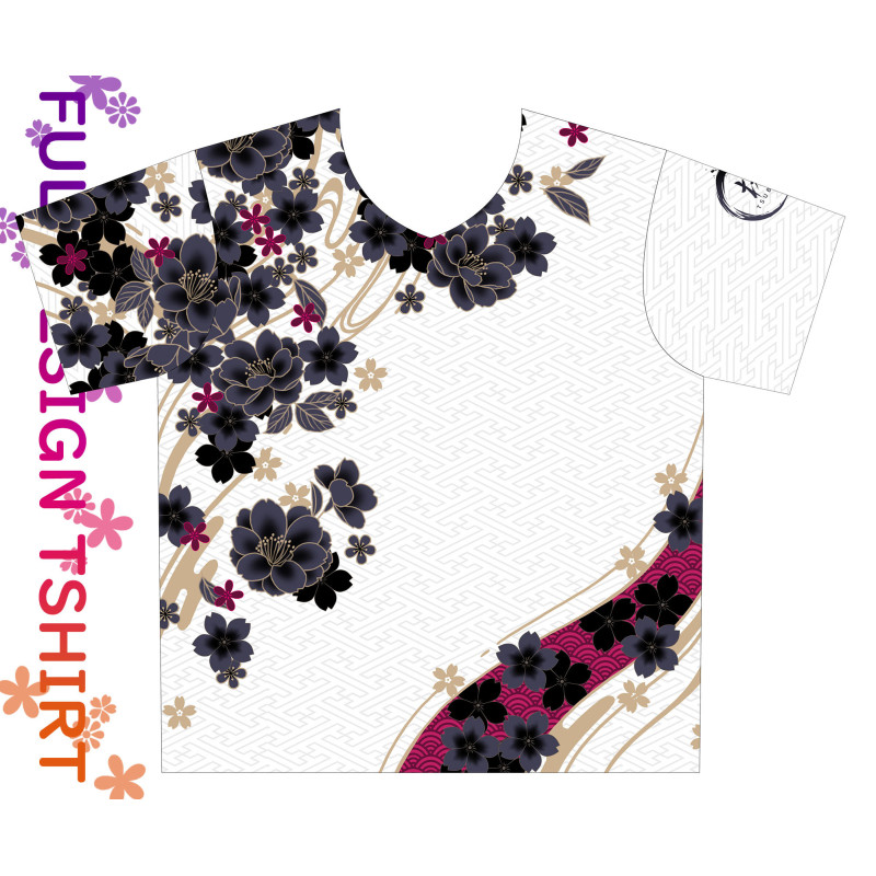 FullGraphic Tshirt - Tsubaki D11-B Sakura White