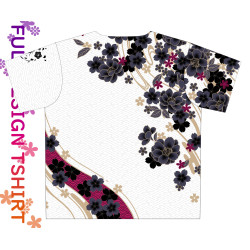 FullGraphic Tshirt - Tsubaki D11-B Sakura White